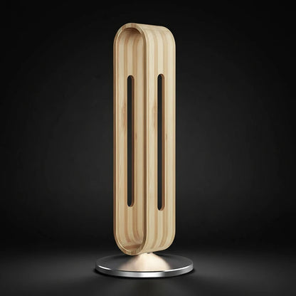 AeroWood Luxe Headphone Hanger product presentation on black background with ambient lights