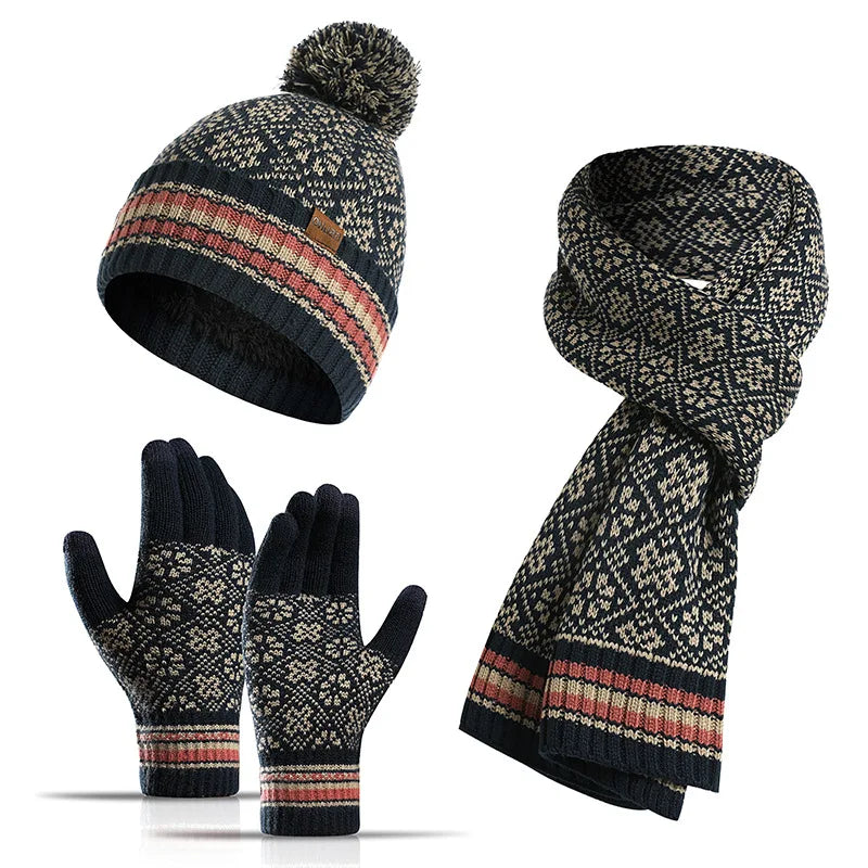 WinterGlow 3-Piece Set™ – Beanie, Gloves & Scarf for Women - Utopia Corner
