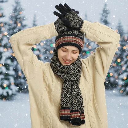 WinterGlow 3-Piece Set™ – Beanie, Gloves & Scarf for Women - Utopia Corner
