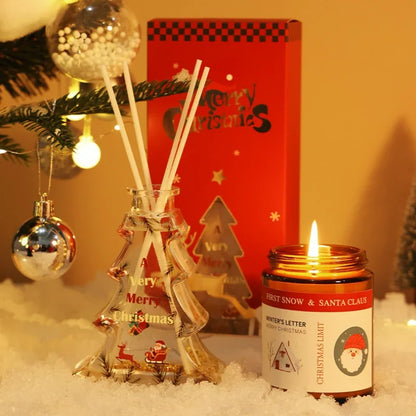 FestiveGlow Soy Candle™ – Christmas Aromatic Candle Jar - Utopia Corner