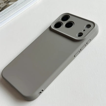 Gray phone case on a white surface