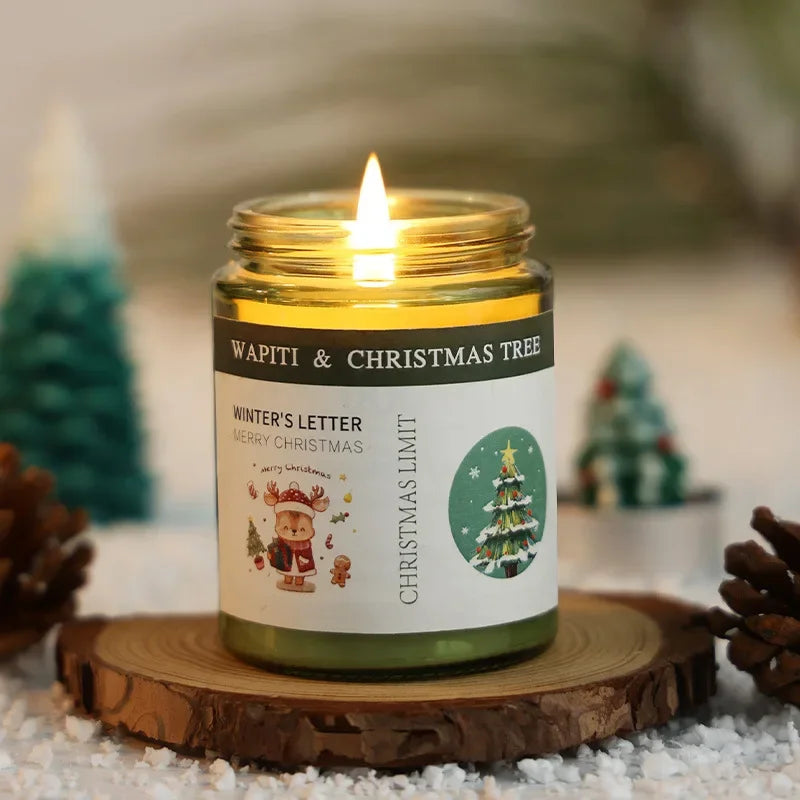 FestiveGlow Soy Candle™ – Christmas Aromatic Candle Jar - Utopia Corner