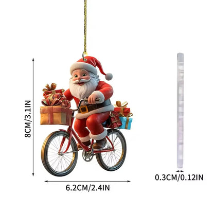 SantaCycle Acrylic Pendant™ – 2D Christmas Tree Decoration - Utopia Corner