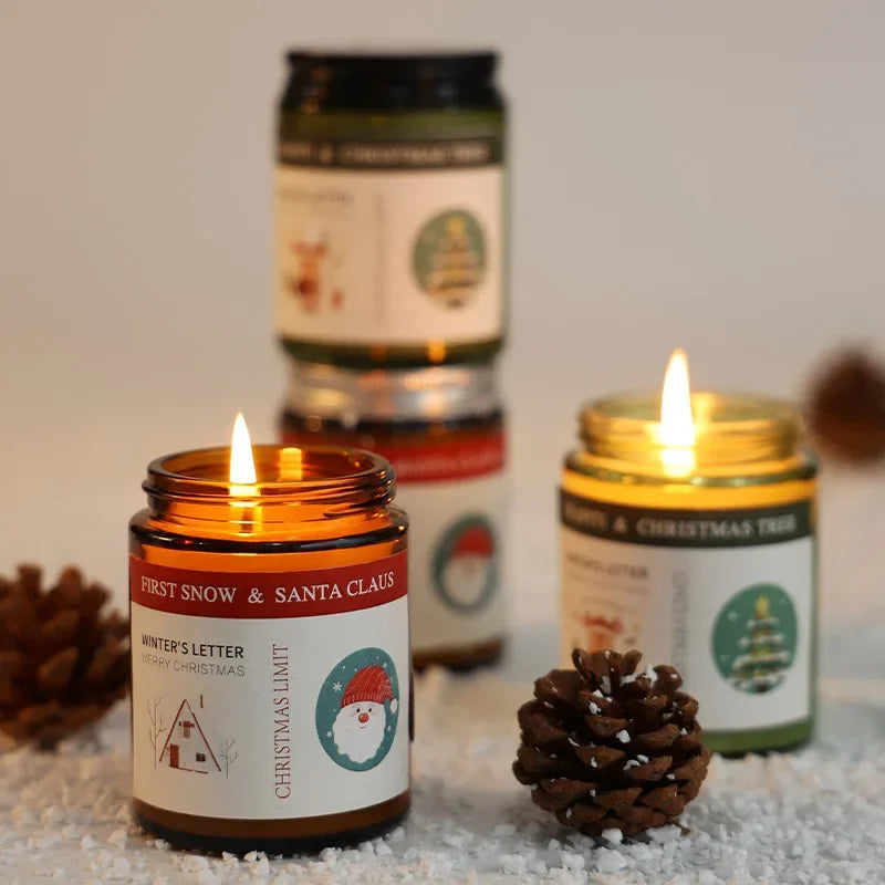 FestiveGlow Soy Candle™ – Christmas Aromatic Candle Jar - Utopia Corner