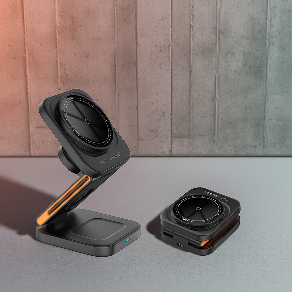 Dimensions and size guide of the folding charging station designed for multiple devices from Utopia Corner