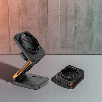 Dimensions and size guide of the folding charging station designed for multiple devices from Utopia Corner