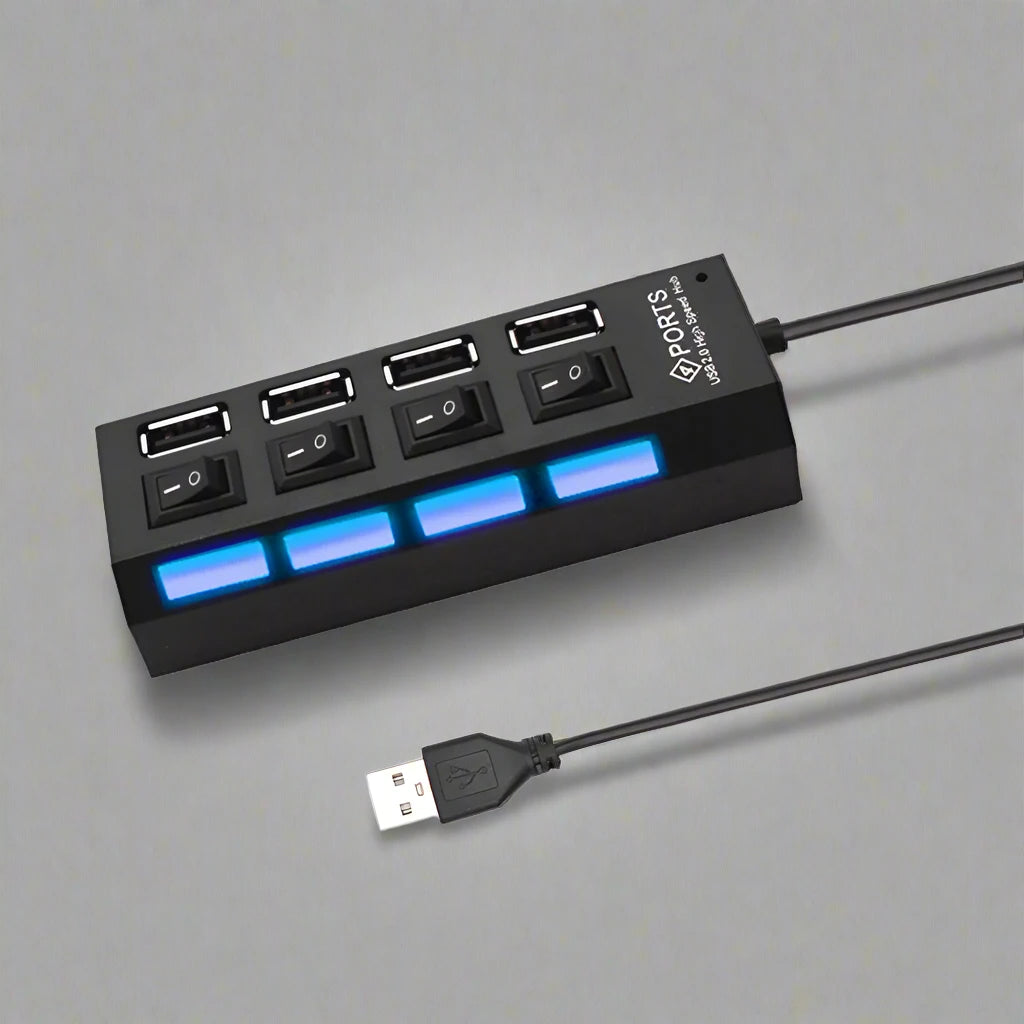 Compact USB port extension with multiple ports for convenient charging at Utopia Corner