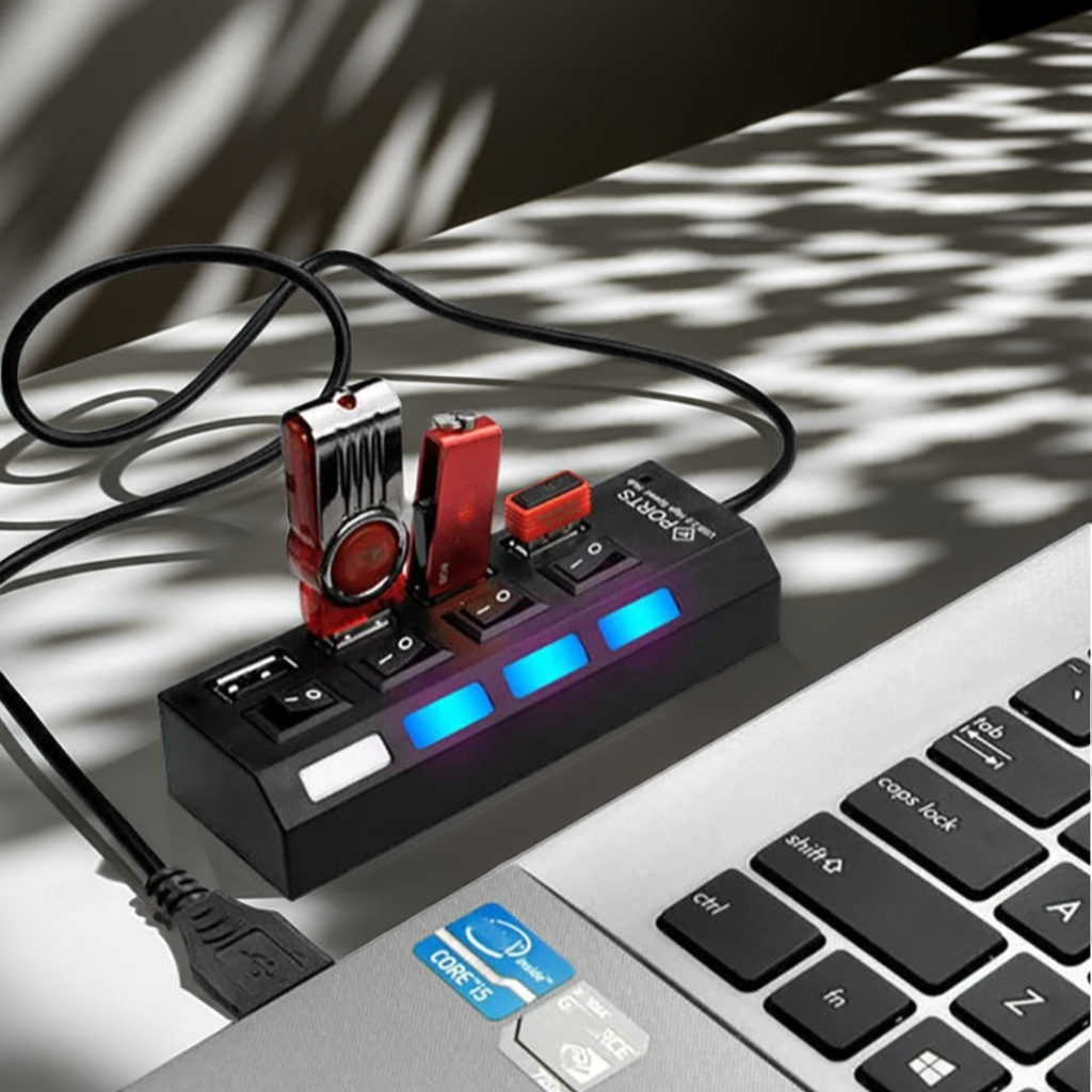 USB port extension with multiple charging ports for efficient device connectivity from Utopia Corner